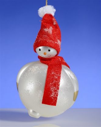 Picture of De Carlini  Round Snowman Christmas Ornament