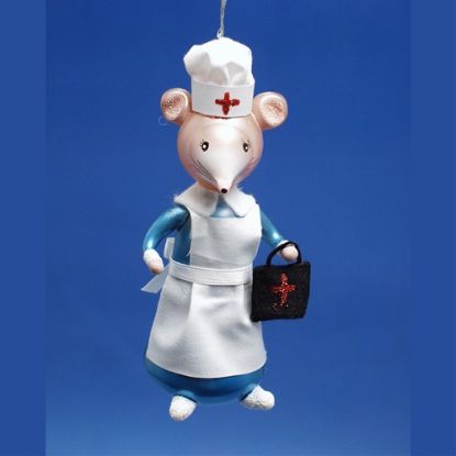 Picture of De Carlini Mouse Doctor Christmas Ornament