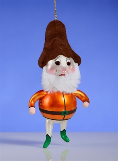 Picture of De Carlini Dworf in Brown Christmas Ornament 