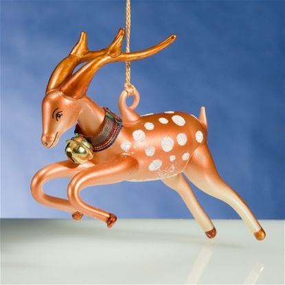 Picture of De Carlini Running Reindeer  Christmas Ornament