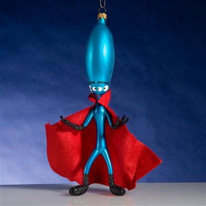 Picture of De Carlini Alien 4 Eyes  Red Cape Christmas Ornament