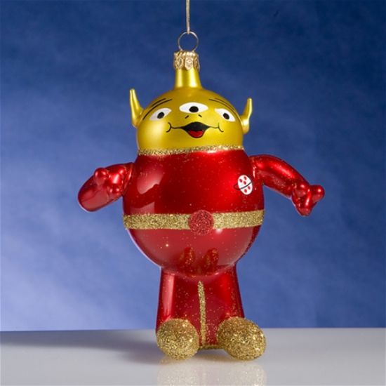 Picture of De Carlini Red Alien with 3 Eyes Christmas Ornament