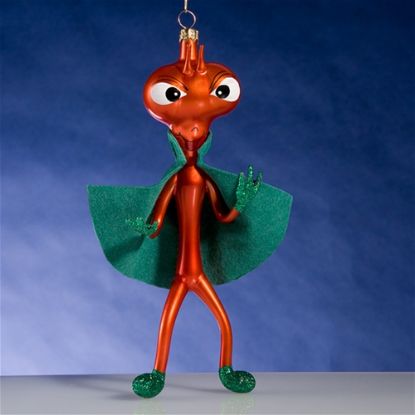 Picture of De Carlini Orange Alien Christmas Ornament