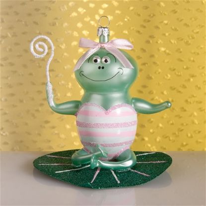 Picture of De Carlini Gigi Frog on Lilipad Christmas Ornament