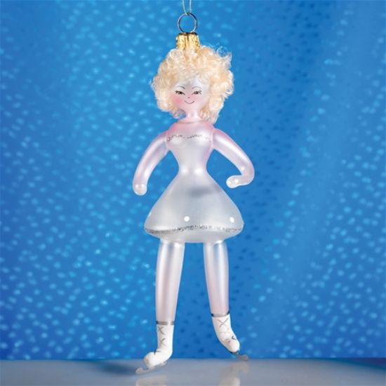 Picture of De Carlini Ice Skater In White Christmas Ornament