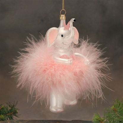Picture of De Carlini Elephant Ballerina Christmas Ornament