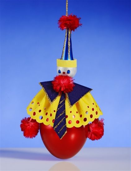 Picture of De Carlini Clown with Blue Tie Christmas ornament
