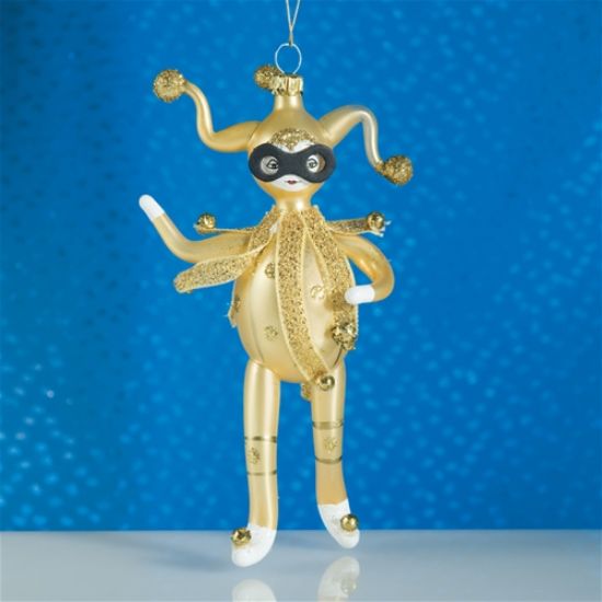 Picture of De Carlini Gold Jester Christmas Ornament