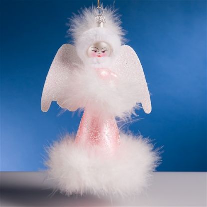 Picture of De Carlini Pink Celestial Angel Christmas Ornament 