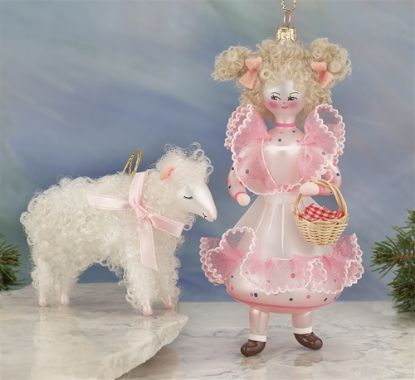 Picture of De Carlini Mary and Lamb Christmas Ornaments