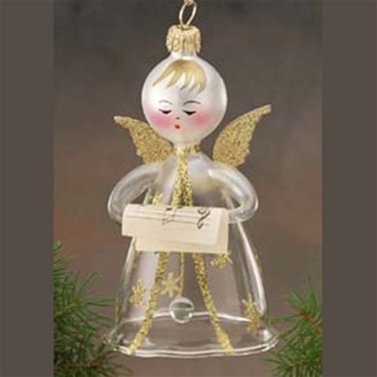 Picture of De Carlini Glass Angel Christmas Ornament