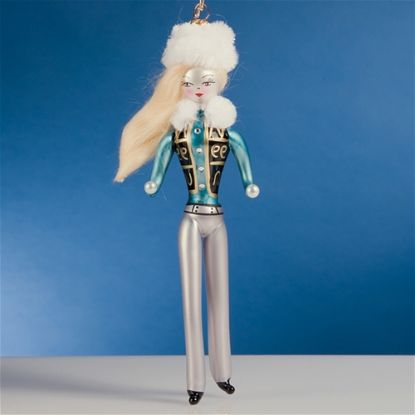 Picture of De Carlini Blonde in Gray Pants Christmas Ornament 