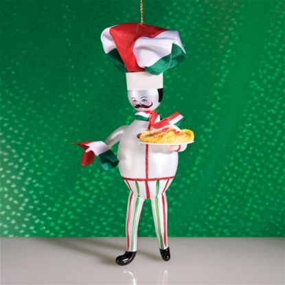 Picture of De Carlini Italian Cook with Pasta Christmas Ornament