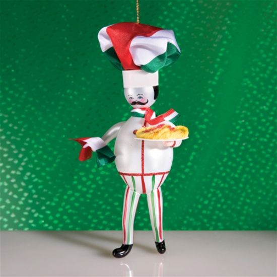 Picture of De Carlini Italian Cook with Pasta Christmas Ornament