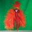 Picture of De Carlini Red Feathers Lady Christmas Ornament