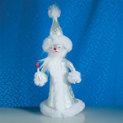 Picture of De Carlini White Magician Santa Christmas Ornament
