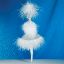 Picture of De Carlini Silver Pompon Lady Christmas Ornament