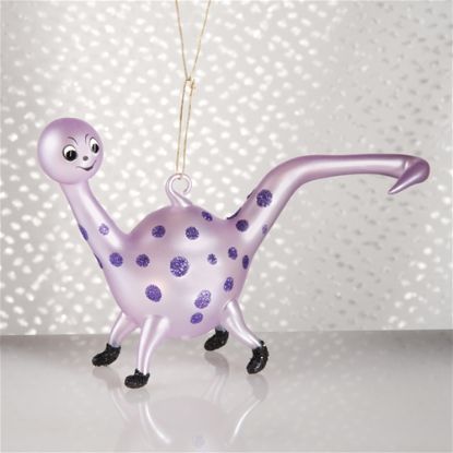 Picture of De Carlini Purple Baby Dinosaur Christmas Ornament