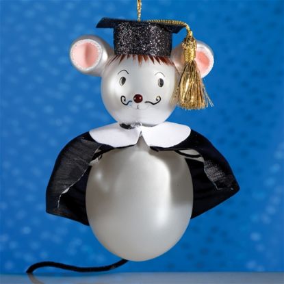 Picture of De Carlini Graduate Mouse Christmas Ornament