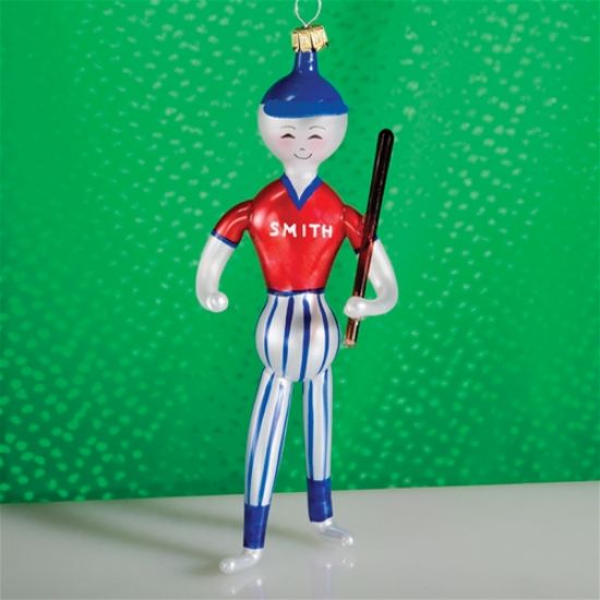 Picture of De Carlini Baseball Player Christmas Ornament