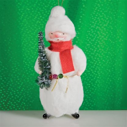 Picture of De Carlini White Santa Christmas Ornament