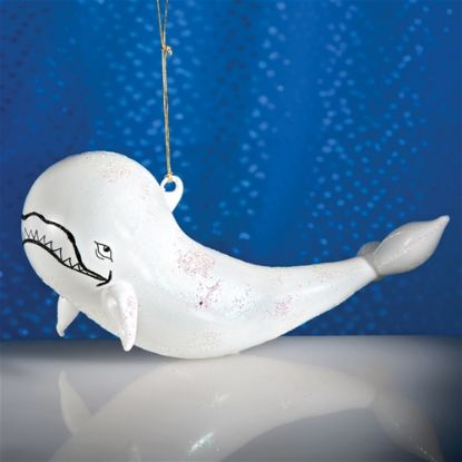 Picture of De Carlini Moby Dick Whale Christmas ornament