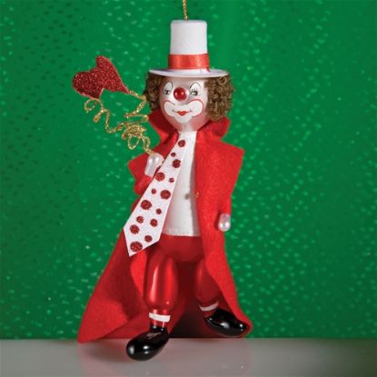 Picture of De Carlini Clown with Heart Christmas Ornament
