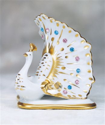 Picture of Pheasant Italian Porcelain and Crystals Figurine