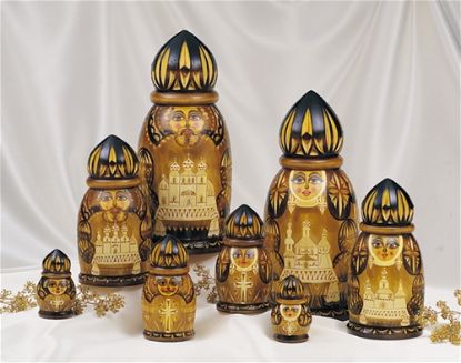 Picture of Russian Handcarved Wood Churches Matryoshas 