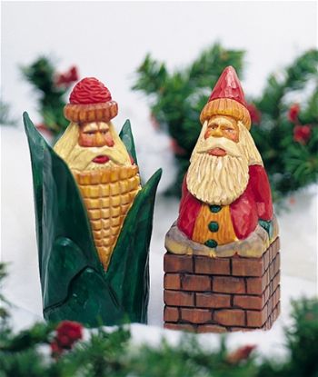 Picture of Santa on Cob and Santa on Chimney Collectibles