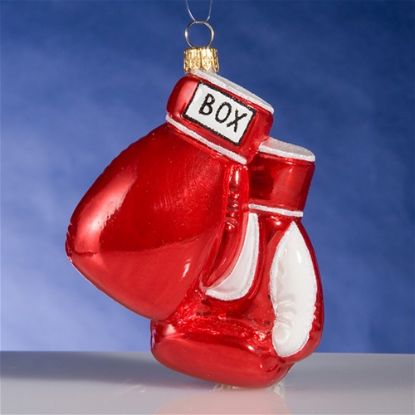 Picture of Boxing Gloves Polish Glass Christmas Ornament