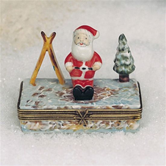 Picture of Limoges Santa with Skiis Box