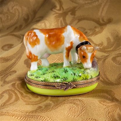 Picture of Limoges Brown Cow Box