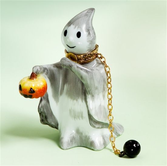 Picture of Limoges Halloween Ghost with Pumpkin Box