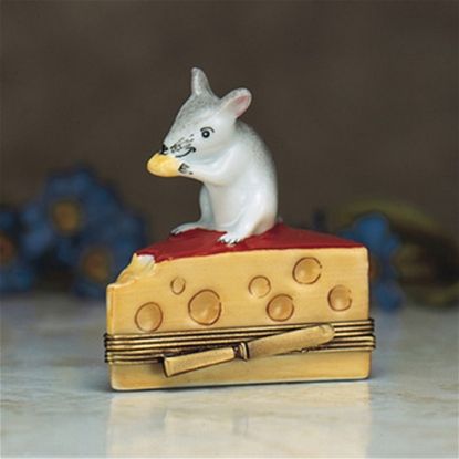 Picture of Limoges Mouse on Red Cheese Box