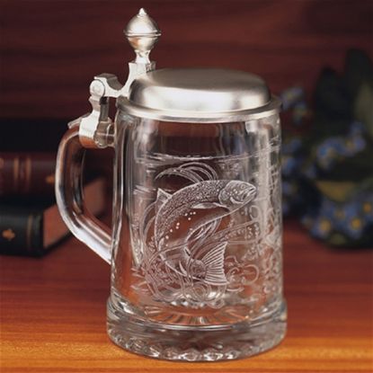 Picture of German Glass Fish Beer Stein