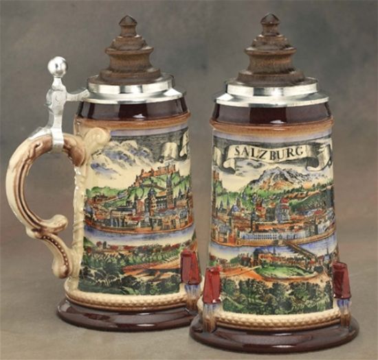 Picture of German Salzburg Merian Beer Stein 