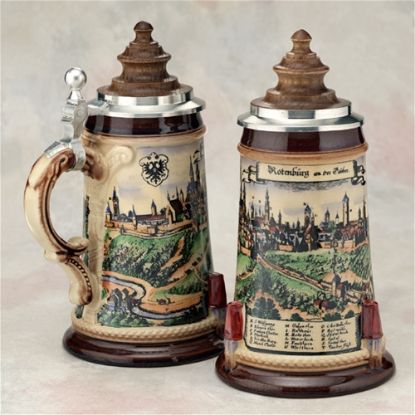 Picture of German Rothenburg Merian Beer Stein 