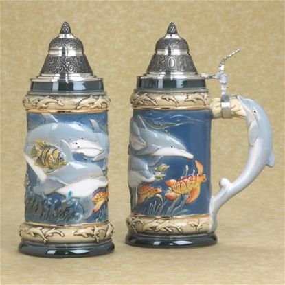 Picture of German Beer Stein Dolphins