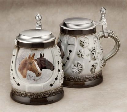 Picture of German Good Luck Horses Beer Stein