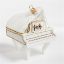 Picture of White Piano Polish Glass Christmas Ornament