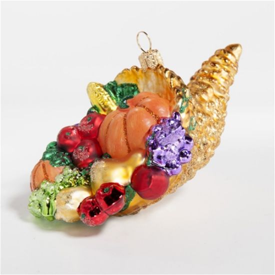 Picture of Cornucopia Polish Glass Christmas Ornament