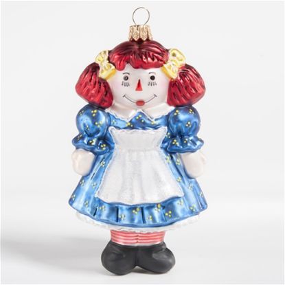 Picture of Raggedy Ann Polish Glass Christmas Ornament