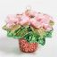Picture of Pink Poinsettia Polish Glass Christmas Ornament 