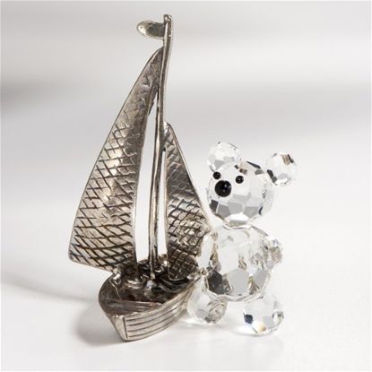 Picture of Crystal Teddy with Sailboat