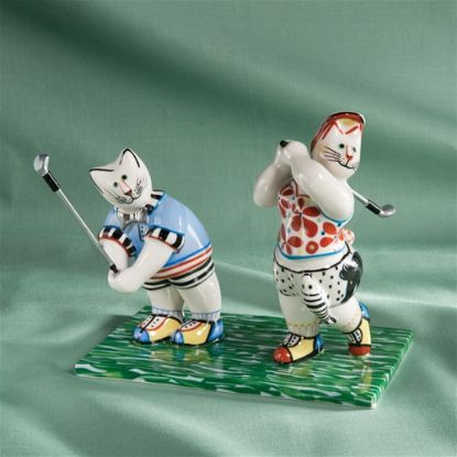 Picture of Cats Playing Golf Figurine