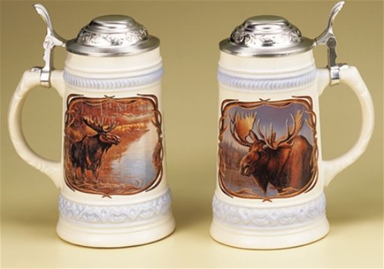 Picture of James Meger Moose german Beer Stein