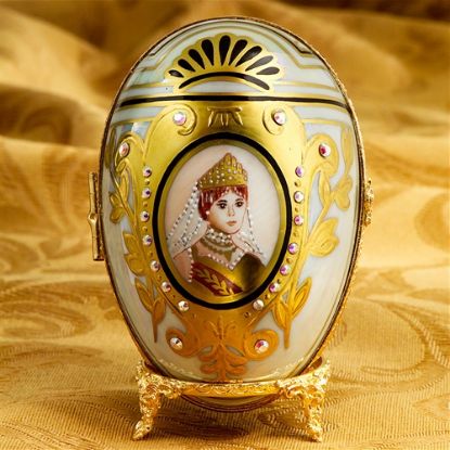 Picture of Limoges Danish Jubilee Tsarina Faberge Style Egg Box