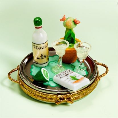 Picture of Limoges Tequila Margarita Tray with Cactus Box
