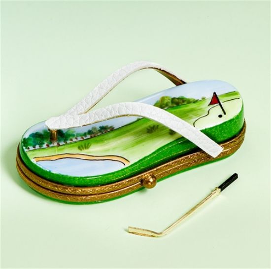 Picture of Limoges Golf Sandal Box with Golf Club
